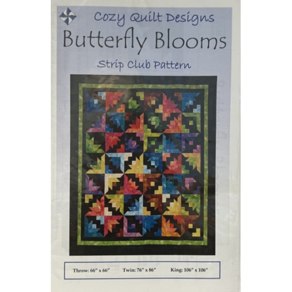 Cozy Quilt Designs - Butterfly Blooms Quilt Pattern - Sizes Throw, Twin, King